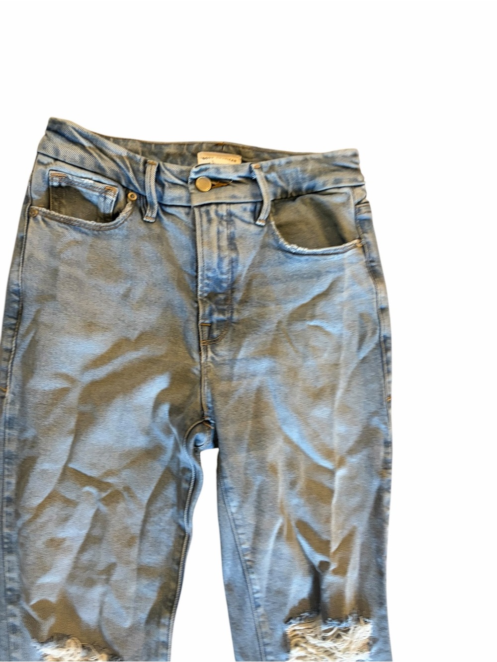 Good American Good Legs Straight Distressed Indigo 510 4/27 - Picture 7 of 12